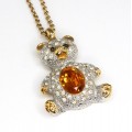 colier cu pandant " Teddy Bear ". cristale Swarovski. Franta 